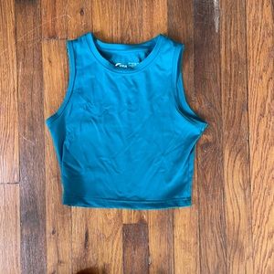 Zyia Teal cropped tank XS